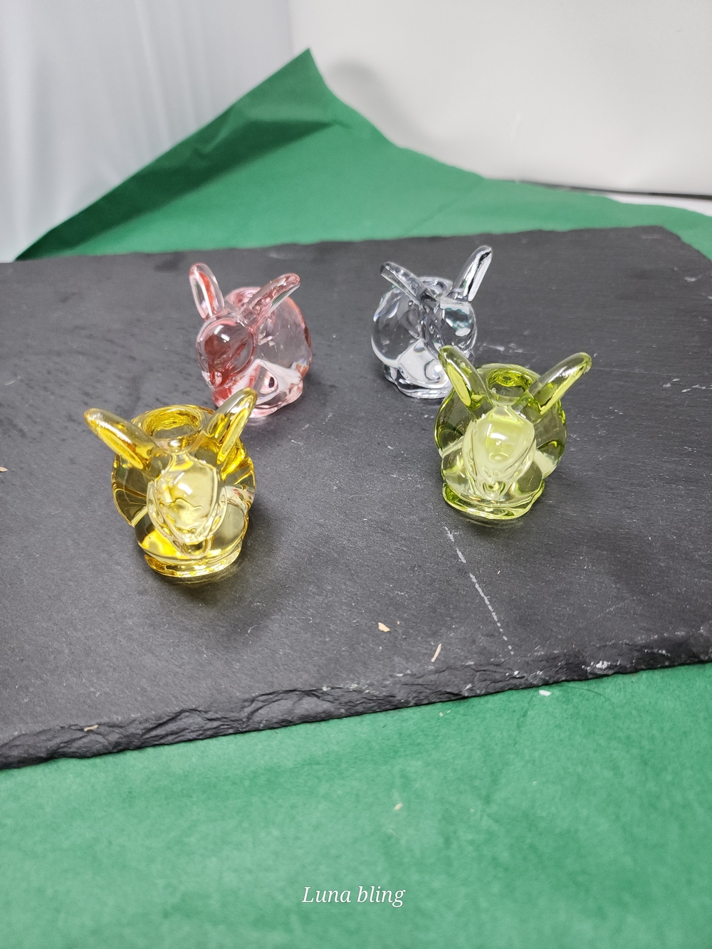 Luna Bling Small Pet Glass Critter Hideout - Yellow, Pink, Clear, Light Green